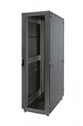 Фото EUROLAN 60F-22-68-34BL шкаф 22U 600х800, двери перфорированные, черный